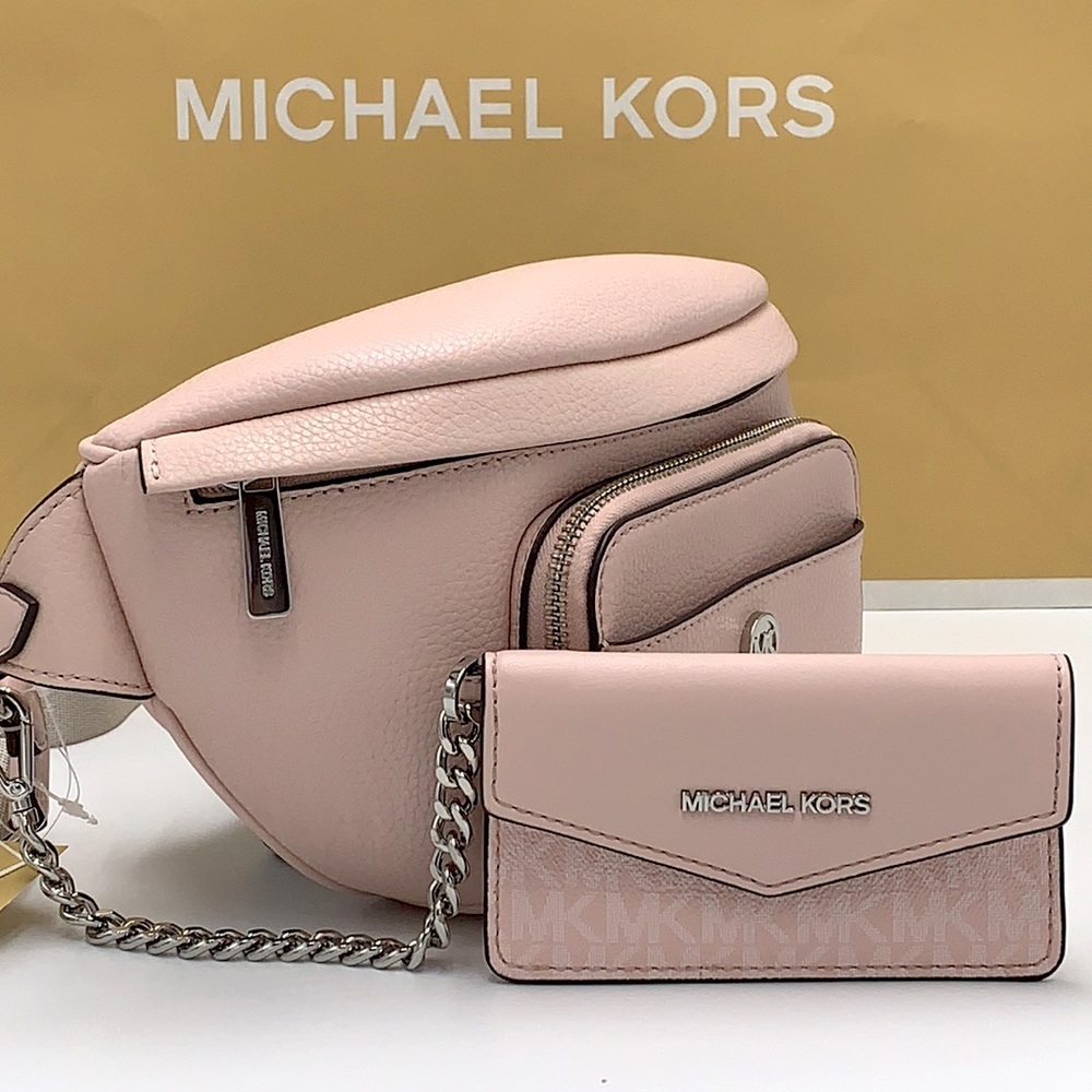 MICHAEL KORS 
Maisie Large Pebbled Leather 2-in-1 Waistpack Fannypack Crossbody